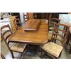 Image 1 : JAN EDENS DINING TABLE W/ 2 LEAFS AND 6 CHAIRS