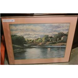 2 BOMBAY PRIVATE COLLECTION FRAMED PRINTS + LAKE PRINT