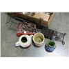 Image 2 : LOT OF CERAMIC PLANTERS ETC