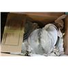 Image 2 : TWO BOXES OF GLASS SERVING PIECES AND DISHES