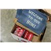 Image 3 : 2 BOXES DECORATIVE TEA IGHT HOLDERS + WELCOME BANNERS ETC.