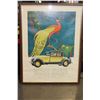 Image 2 : MIRRORED CAR ADVERT AND FRAMED CAR ADVERT