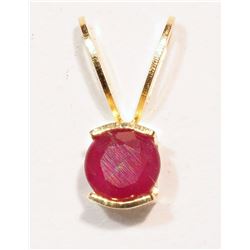 14kt Gold Ruby Pendant