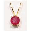 Image 1 : 14kt Gold Ruby Pendant