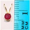 Image 2 : 14kt Gold Ruby Pendant