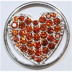 Sterling Silver Rhoduim Plated Cubic Zirconia Pendant