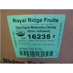 20 LB BOX OF DRIED ORGANIC MONTMORENCY CHERRYS