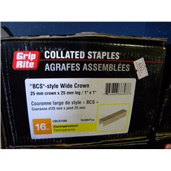 BOX OF GRIP RITE COALLATED STAPLES