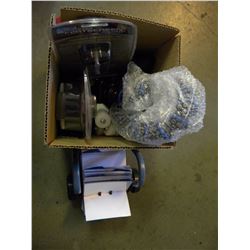 BOX OF MISC POWER CENTERS/ROLLODEX