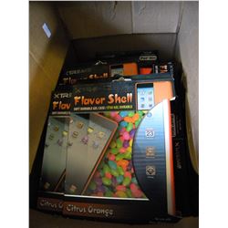 BOX OF EXTREME GEL IPAD MINI CASES/MISC CONTENTS