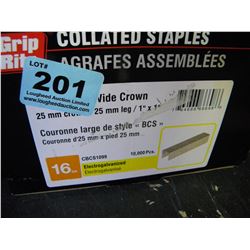 BOX OF GRIP RITE COALLATED STAPLES