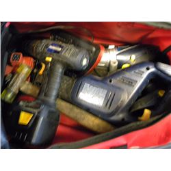 BAG OF MISC CORDLESS DRILLS
