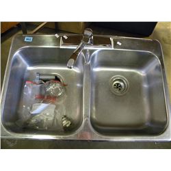 DUEL STAINLESS KITCHEN SINK WITH TAP