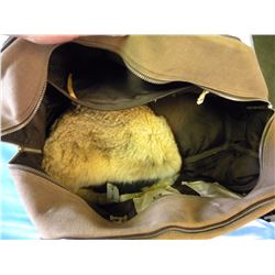 BOWLING BALL BAG & FUR HAT