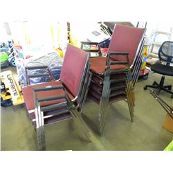 8 STACKING CHAIRS