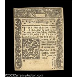 Connecticut June 7, 1776 1s Choice New.