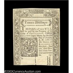 Connecticut June 7, 1776 3s Very Choice New.