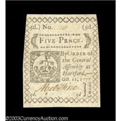 Connecticut October 11, 1777 5d Choice New.
