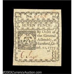 Connecticut October 11, 1777 7d Choice About New.