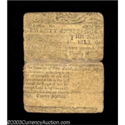 Delaware March 1, 1758 20s Very Good.