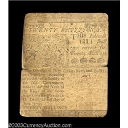 Delaware June 1, 1759 20s Very Fine.