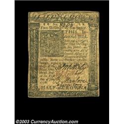 Delaware January 1, 1776 2s6d Extremely Fine.