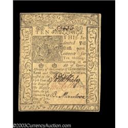 Delaware January 1, 1776 10s Choice New.