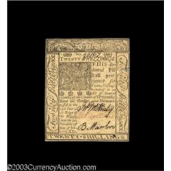 Delaware January 1 1776 20s Choice New.