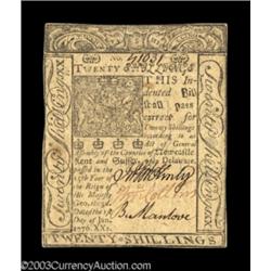 Delaware January 1, 1776 20s Choice About New.