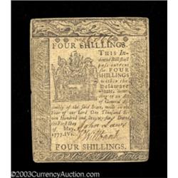 Delaware May 1, 1777 4s Choice Very Fine.