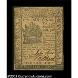 Delaware May 1, 1777 5s Extremely Fine.