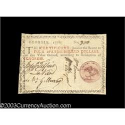 Georgia $4 1776 Choice Very Fine.