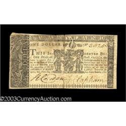 Maryland January 1, 1767 $1 Choice Very Fine.