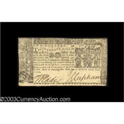 Maryland April 10, 1774 $2 Extremely Fine.