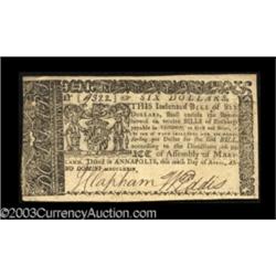 Maryland April 10, 1774 $6 About New.