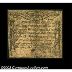 Massachusetts October 18, 1776 4s Fine.