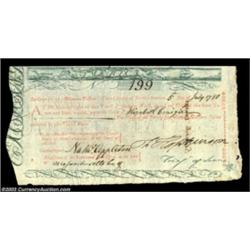 Massachusetts Continental Loan Office Bill of Exchange July 5, 1780 Choice Extremely Fine.