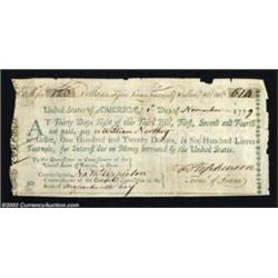 Massachusetts Continental Loan Office Note Extremely Fine.