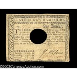 New Hampshire April 29, 1780 $1 Extremely Fine.