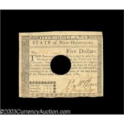 New Hampshire April 29, 1780 $5 Choice About New.