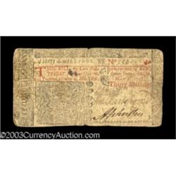 New Jersey May 1, 1758 30s Very Fine.