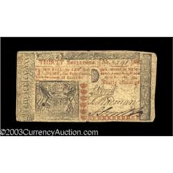 New Jersey April 8, 1762 30s Very Fine.