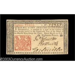 New Jersey March 25, 1776 18d Gem New.
