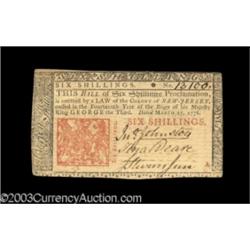 New Jersey March 25, 1776 6s Choice About New.