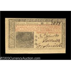 New Jersey March 25, 1776 15s Choice New.