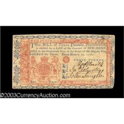 New Jersey March 25, 1776 L3 Very Choice New.