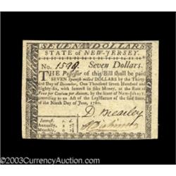 New Jersey June 9, 1780 $7 Choice About New.
