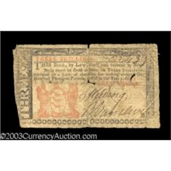 New Jersey 1786 3s Fine.