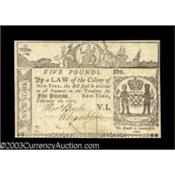 New York February 16, 1771 L5 Choice Very Fine.