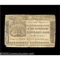 New York September 2, 1775 $5 Fine.